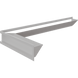 Камінна решітка Kratki LUFT SF кутовий лівий білий 80x40x9