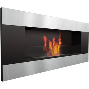 Біокамін Kratki DELTA 2 чорний HORIZONTAL з склом і з сертифікатом TUV