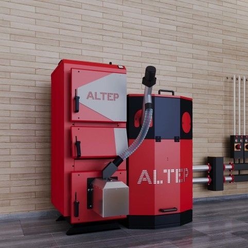 Котел на твёрдом топливе ALTEP DUO UNI Pellet Plus 33 (с шамотом внутри топки)