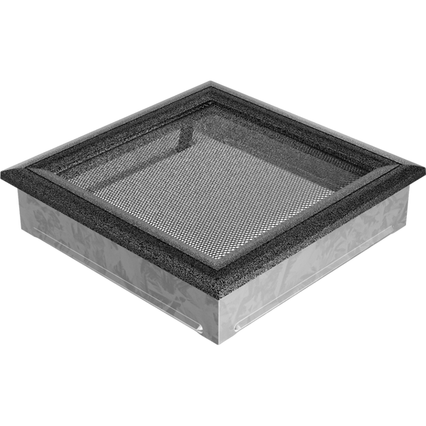 Каминная решетка Kratki Oskar черно-серебряная 22x22