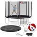Батут Hop-Sport 10ft (305см) чорно-синій з зовнішньою сіткою (4 ноги)