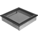 Каминная решетка Kratki Oskar черно-серебряная 22x22