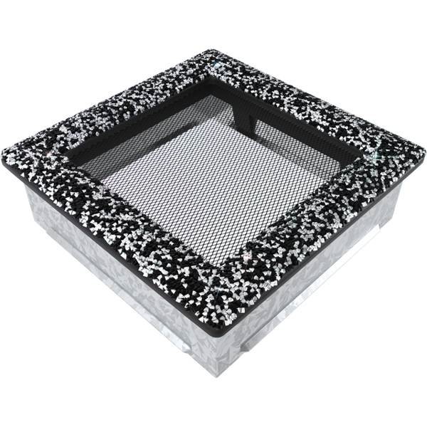 Камінна решітка Kratki Venus з кристалами Swarovski чорно-срібна 17x17
