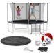 Батут Hop-Sport 12ft (366см) чорно-синій з внутрішньою сіткою