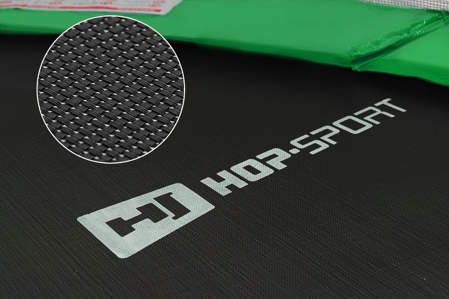 Батут Hop-Sport 12ft (366см) чорно-зелений з внутрішньою сіткою