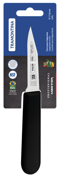 Ніж TRAMONTINA PROFISSIONAL MASTER black 76 мм для овочів інд. уп. (24626/103)