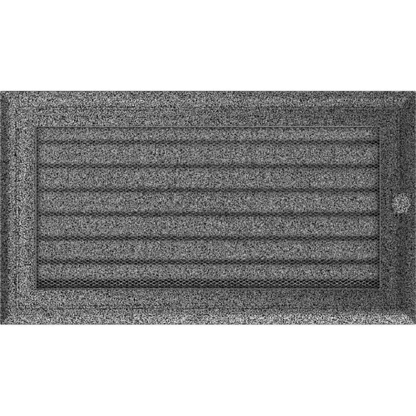Каминная решетка Kratki Oskar черно-серебряная с жалюзи 17x30