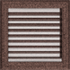 Каминная решетка Kratki Oskar медная крашеная с жалюзи 22x22