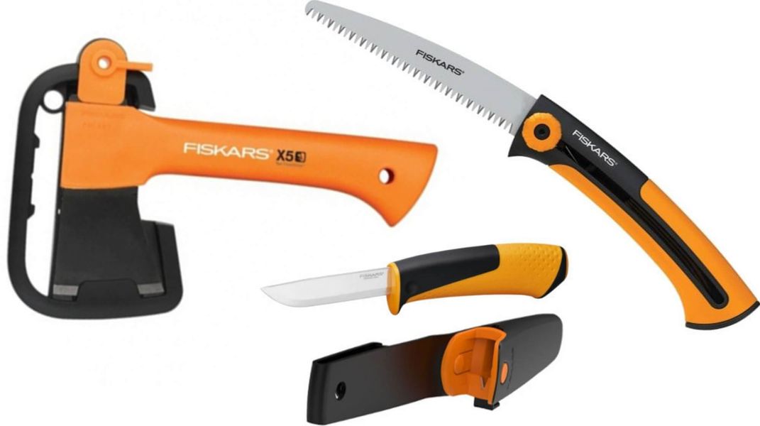 Подарунковий набір Fiskars (сокира X5 121123 + ніж + пила) 1057912