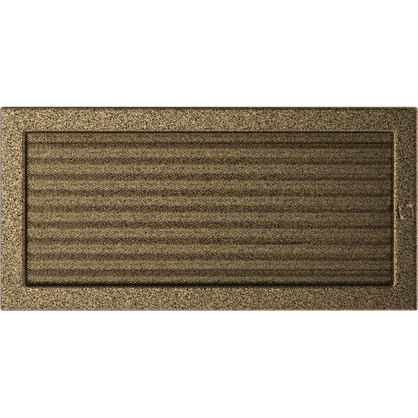 Каминная решетка Kratki черно-золотая с жалюзи 22x45