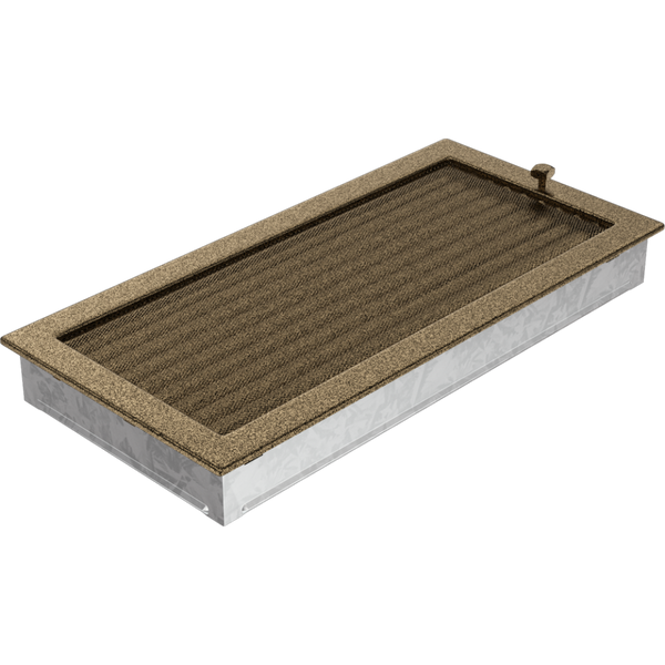 Каминная решетка Kratki черно-золотая с жалюзи 22x45