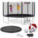 Батут Hop-Sport 14ft (427см) чорно-синій з зовнішньою сіткою