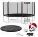 Батут Hop-Sport 14ft (427см) чорно-синій з зовнішньою сіткою