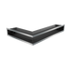 Каминная решетка Kratki LUFT угловая правая шлифованная 40x60x9