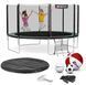 Батут Hop-Sport 14ft (427см) чорно-зелений з зовнішньою сіткою