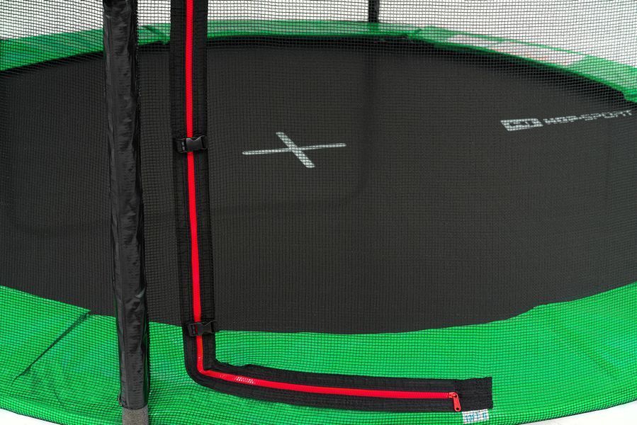 Батут Hop-Sport 14ft (427см) чорно-зелений з зовнішньою сіткою