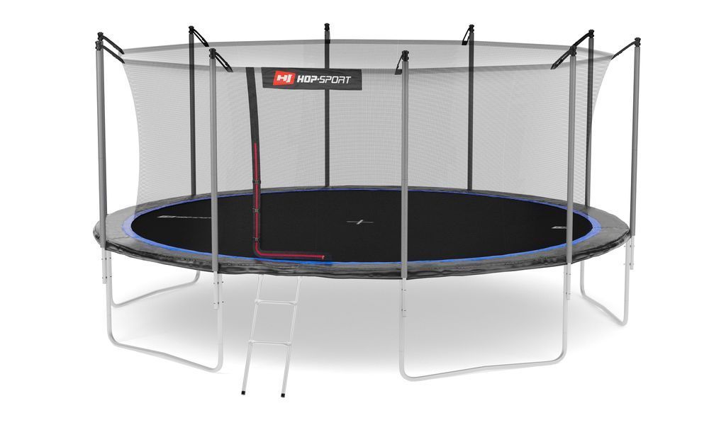 Батут Hop-Sport 16ft (488см) чорно-синій з внутрішньою сіткою
