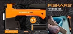 Подарунковий набір Fiskars (сокира X5 121123 + ніж + точилка)