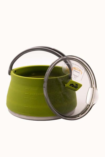 Чайник TRAMP силіконовий з металевим дном 1л, Зелений