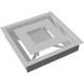 Камінна решітка Kratki WIND біла 22x22