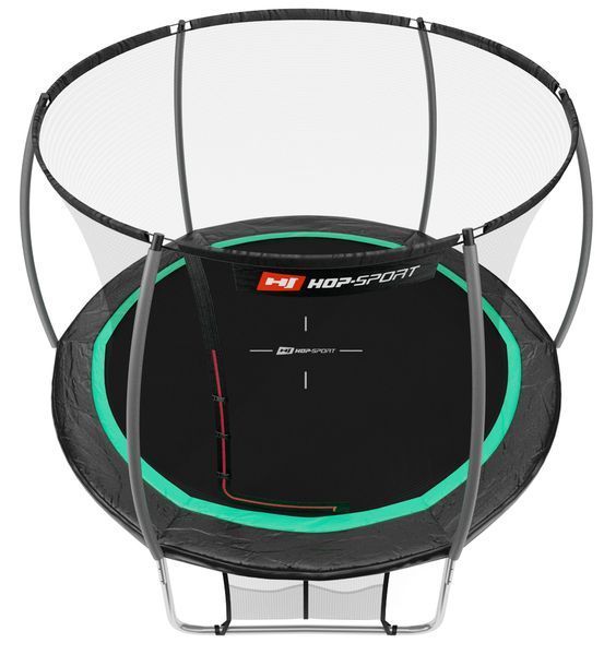Батут Hop-Sport Premium 10ft (305см) чорно-зелений з внутрішньою сіткою