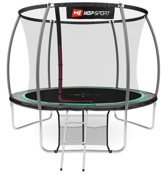 Батут Hop-Sport Premium 10ft (305см) чорно-зелений з внутрішньою сіткою