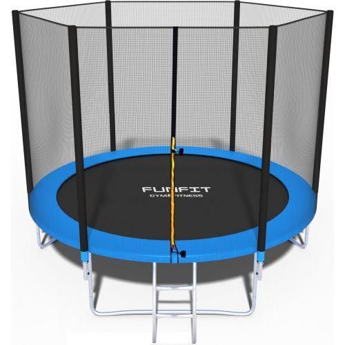 Батут Funfit 8ft (252см) синій з зовнішньою сіткою