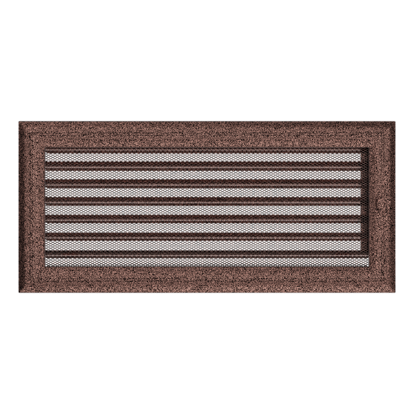 Каминная решетка Kratki Oskar медная крашеная с жалюзи 17x37