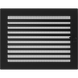 Каминная решетка Kratki черная с жалюзи 22x30