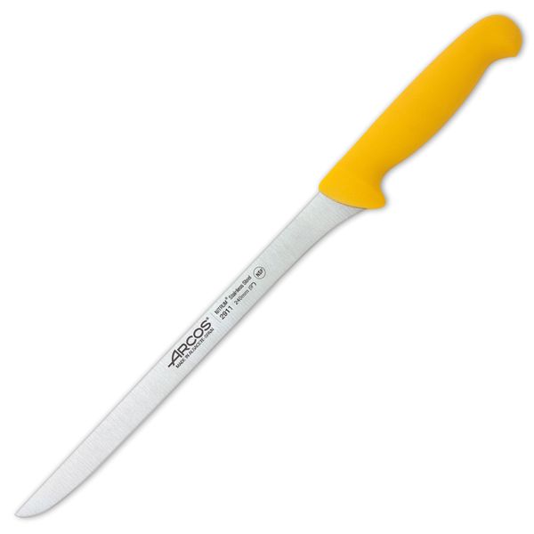 Нож для хамона 240 мм 2900 желтый Arcos (291100)
