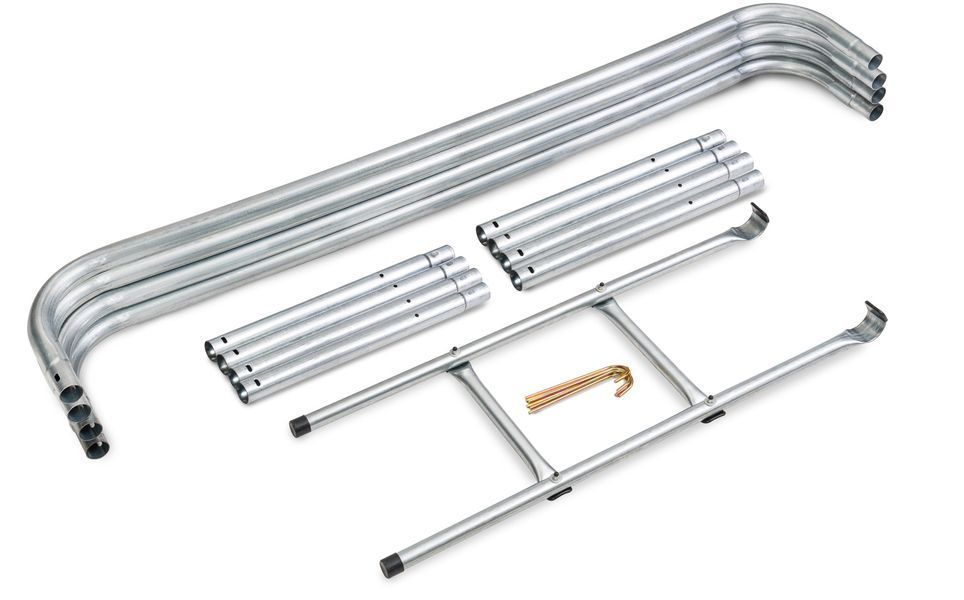 Батут Hop-Sport 8ft (244см) синий с внутренней сеткой