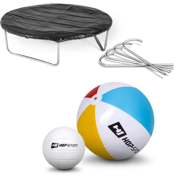 Батут Hop-Sport 10ft (305см) синий с внутренней сеткой