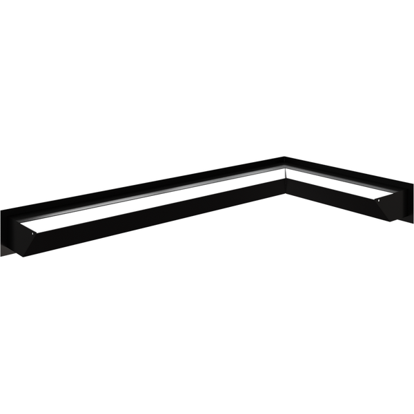 Камінна решітка Kratki LUFT кутовий правий чорний 40x80x9