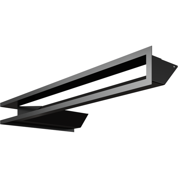 Камінна решітка Kratki LUFT кутовий правий чорний 40x80x9