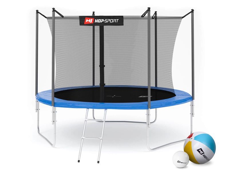 Батут Hop-Sport 10ft (305см) синий с внутренней сеткой