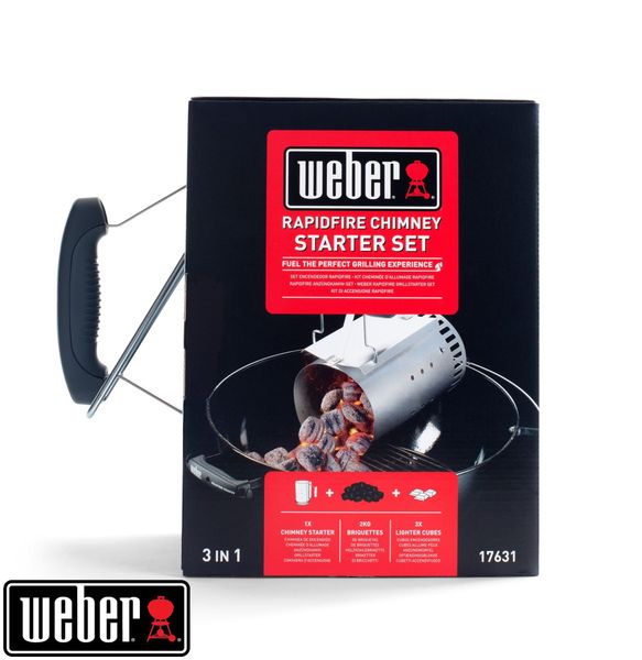 Набор для розжига гриля Weber (Стартер, Брикети 2 кг, кубики для розжига 3 шт)