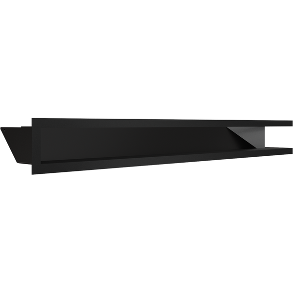 Камінна решітка Kratki LUFT кутовий лівий чорний 80x40x9