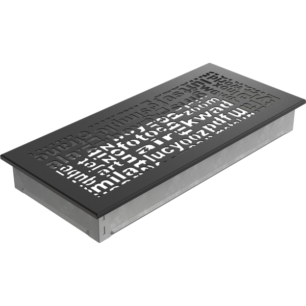 Камінна решітка Kratki ABC чорна 17x37