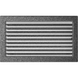 Камінна решітка Kratki чорно-срібна з жалюзями 22x37