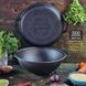 Казан 8л, &Oslash;34см,вага 9,79кг, чавунний узбецький WOK, кришка-сковор. чавун