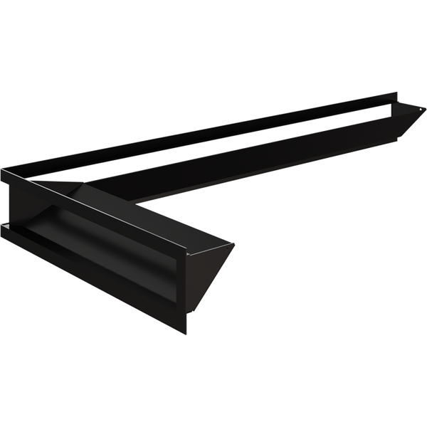 Камінна решітка Kratki LUFT SF кутовий лівий чорний 80x40x9