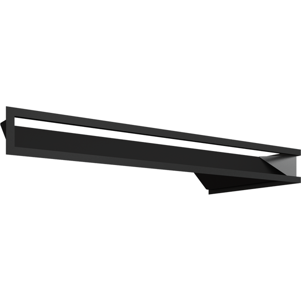 Камінна решітка Kratki LUFT SF кутовий лівий чорний 80x40x9