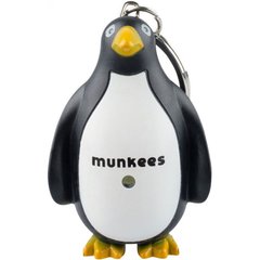 Munkees 1108 брелок-фонарик Penguin LED black-white