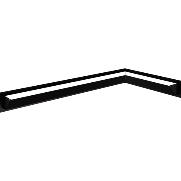 Камінна решітка Kratki LUFT SF кутовий правий чорний 40x80x9