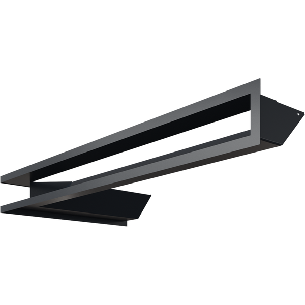 Каминная решетка Kratki LUFT угловой правый графитовый 40x80x9