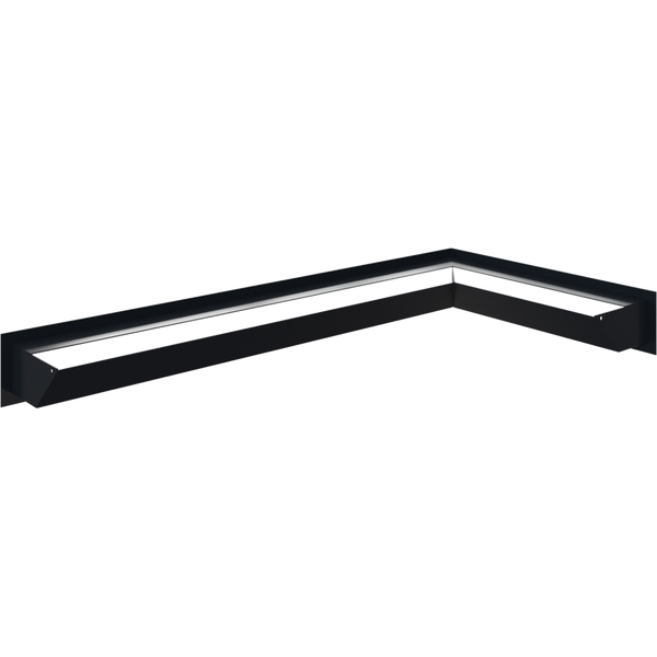Каминная решетка Kratki LUFT угловой правый графитовый 40x80x9