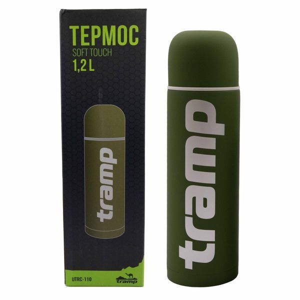 Термос TRAMP Soft Touch 1,2 л, Хаки