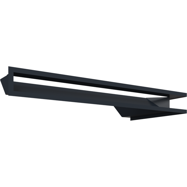Каминная решетка Kratki LUFT угловой левый графитовый 80x40x9