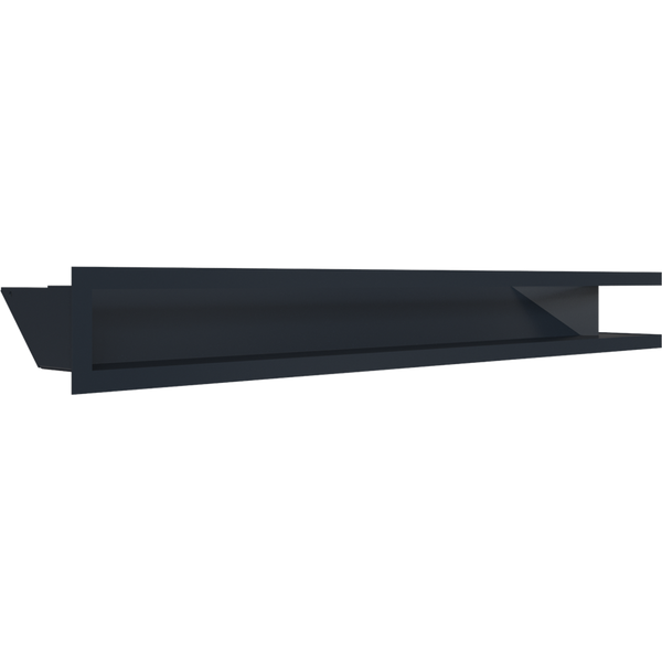Каминная решетка Kratki LUFT угловой левый графитовый 80x40x9