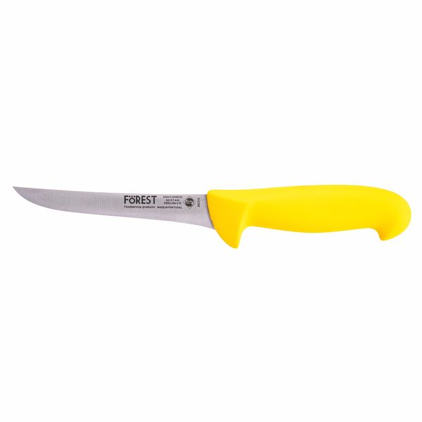 Нож обвалочный 140 мм желтый FoREST